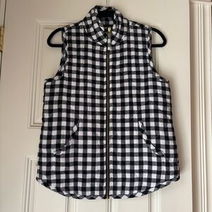 Mud Pie Black and White Checkered Women's Vest